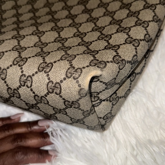 Vintage Gucci shoulder tote sherry line Brown Authentic used condition (as is) - Picture 12 of 16